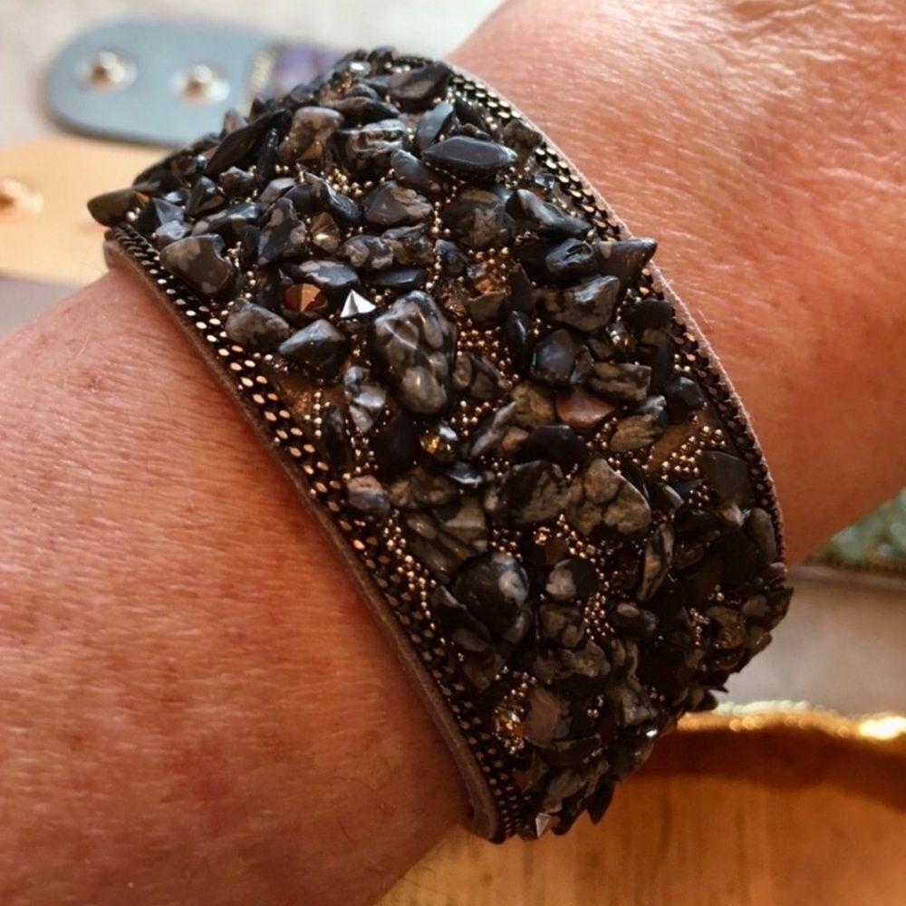 Black Stones on Gray Bracelet!!